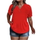 thumbnail image 1 of Tamaño Más Manga Corta Tops para Mujeres Verano Color Sólido Puff Manga Corta Suelta Moda Cuello Redondo Top, 1 of 6