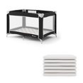 thumbnail image 1 of Foundations Parc de Jeu Sleep 'N Store et Ensemble de Draps - Parc de Qualité Commerciale avec Matelas, Sac de Rangement et 6 Draps Blancs - Durable pour Hôtels et Garderies, 1 of 7