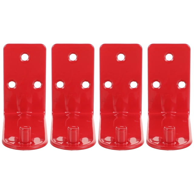 IFANLANDOR 4Pcs Brackets for Fire Extinguishers Red Plastic Bracket Shape for Wall Installation