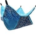 thumbnail image 2 of Walbest Rat Double Hammock, Ferret Bunkbed Warm Fleece Hanging Bed Pet Cage Accessories Toys for Sugar Glider Degu Guinea Pig Gerbil Chinchilla Squirrel Hamster Mouse Mice, Blue(13.7x13.7 in), 2 of 7