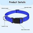 thumbnail image 3 of Reflective Nylon Dog Collars 2pcs,with Quick Release Buckle,Adjustable Safety Nylon Collars for Small Medium Large Dogs, 3 of 8