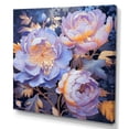 thumbnail image 2 of Designart "Retro Blue And Pink Peonies In Full Bloom" Poppies Wall Art Prints, 2 of 7