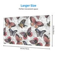 thumbnail image 3 of Kdxio Vintage Butterflies Print Large Gaming Mouse Pad,Non-Slip Base,Water Resist Keyboard Pad for Gamer,Office & Home,29.5 x 15.8 in, 3 of 9