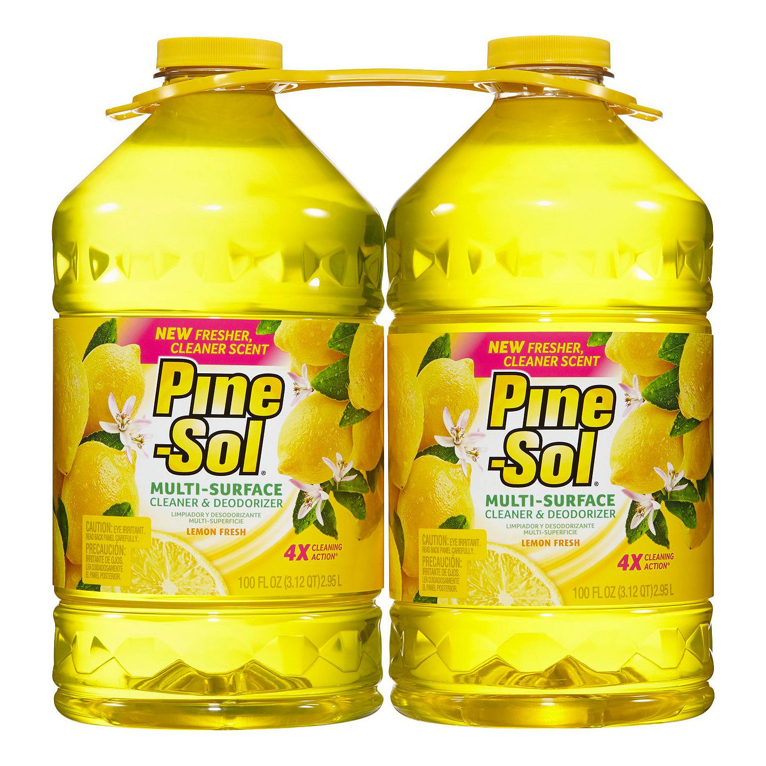 PineSol MultiSurface Cleaner, Lemon Fresh, 2 Pack, 100 Ounce. Bottles