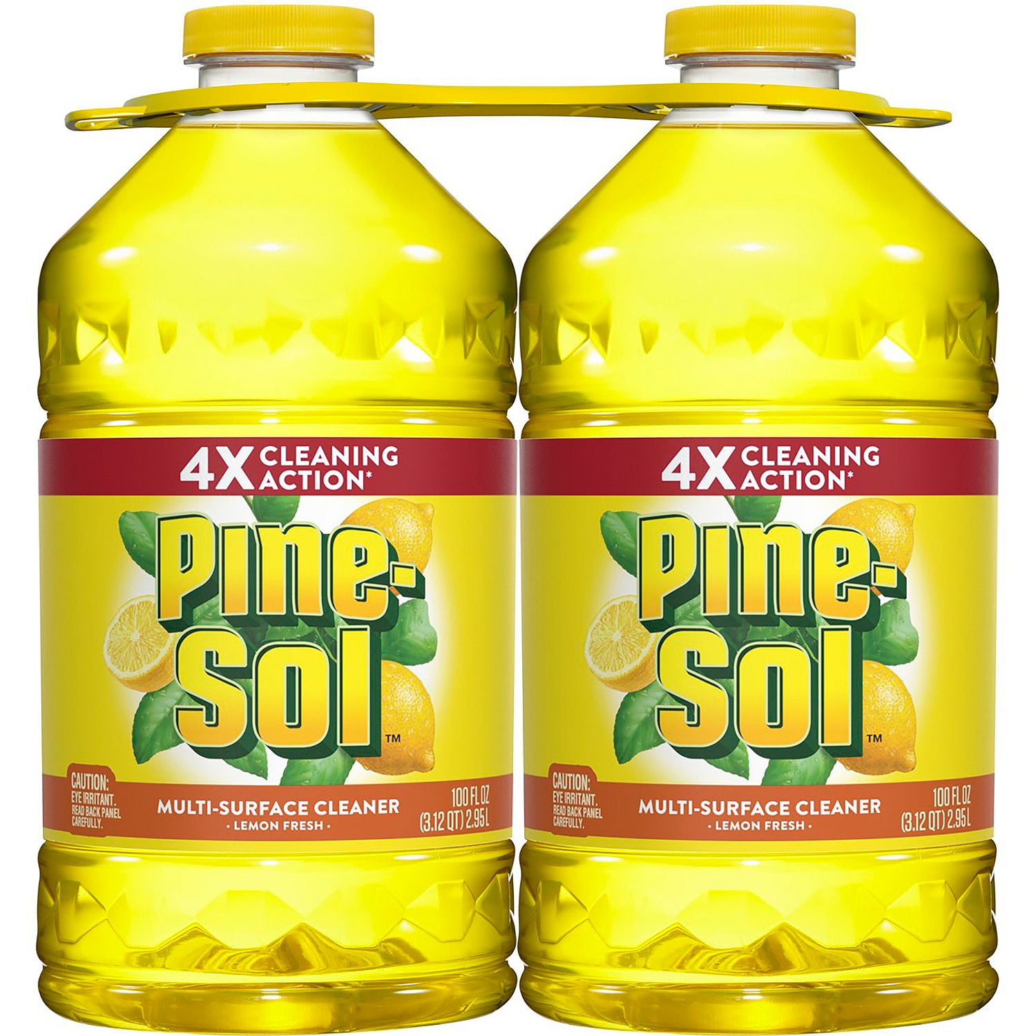 PineSol MultiSurface Cleaner, Lemon Fresh, 2 Pack, 100 Ounce. Bottles