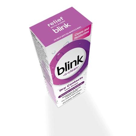 Blink-N-Clean Rewetting Eye Drops for Contact Lenses, Dry Lens Lubricant and Moisturizing, 0.5 fl oz