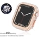 thumbnail image 2 of Funda compatible con Apple Watch Sailing brillante con 400 diamantes de cristal oro rosa, 2 of 5