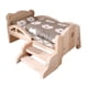 thumbnail image 3 of 1:12 Muñeca de madera Mini cama Juguete de simulación Juguete educativo de dibujos animados Juguete de desarrollo Juego de cama de oso, 3 of 9