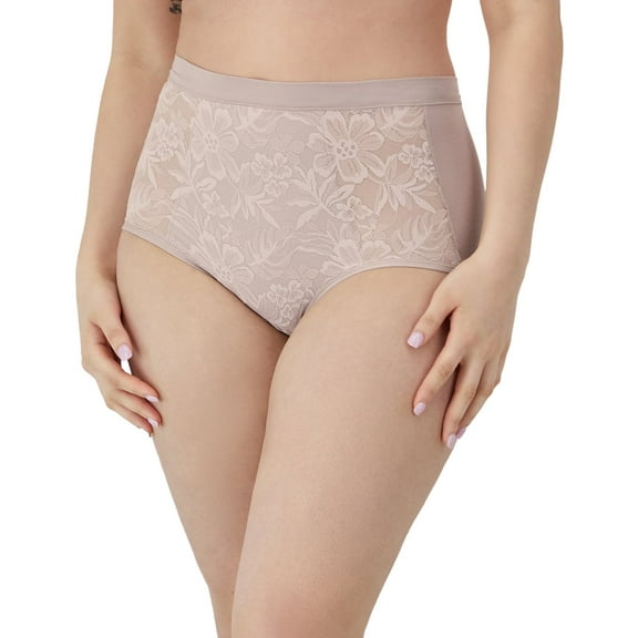Bali Women's Breathe Lace High-Rise Brief Underwear Dfclbf - Gloss, Size M/6