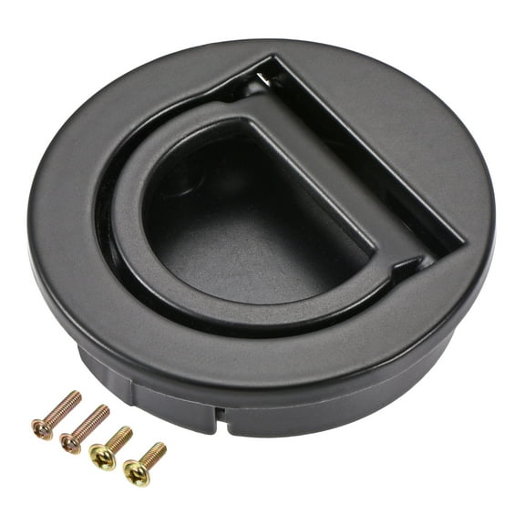 40x10mm Flush Pull Ring Handle Zinc Alloy Black