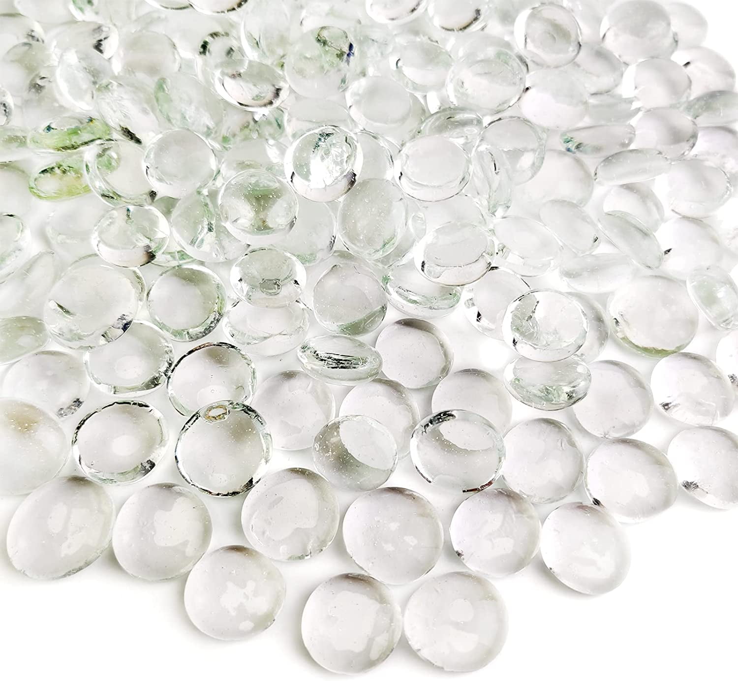 17-19mm Flat Glass Beads Glass Gems Aquarium Pebbles/Vase Filler/Fish Tank  Glass Pebbles - BloomStone