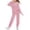 A-pink, variant on Girls Pullover Sweatsuit Casual Sweatpants Loungewear Set Loose Tracksuit