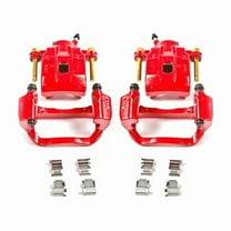 Power Stop Rear Pair of Red Powder Coated Calipers S3276