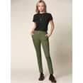 thumbnail image 4 of Made by Johnny Women's Casual Leggings Stretchy Work Ankle Pants Office Slacks with Pocket S OLIVE, 4 of 6