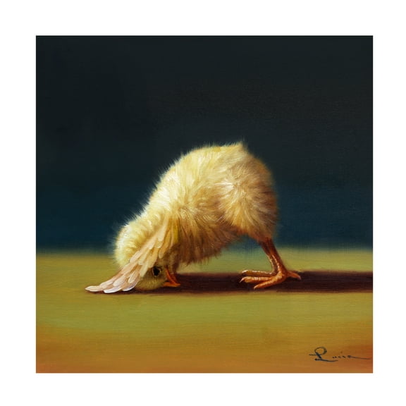 Canvas Wall Art - Lucia Heffernan 'Yoga Chick Downward Dog' Wall Art for Living Room, Bedroom, or Office Décor by Trademark Fine Art - 14 x 14 Inches - 14x14