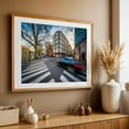thumbnail image 4 of Quai De Valmy and Rue De Lancry - Paris France Photography Cityscape Architecture Street Photography Travel Poster Graffiti Bicycle Oak Framed Wall Art Print 5 x 7 inches, 4 of 6