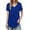 Blue, variant on Women's V Neck Short Sleeve T Shirts Solid Color Casual Tops Fashionable Daily Wear Blouses for Women,S