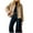 Khaki, variant on felwors Womens Cropped Trench Coat Classic Collar Oversized Casual Jackets with Checkered Lining Khaki, L