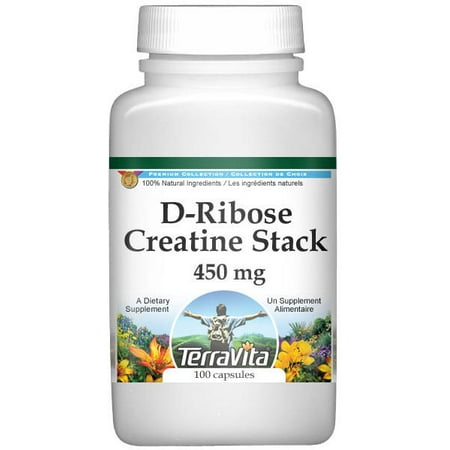 D-Ribose Creatine Stack - 450 mg (100 capsules, ZIN: