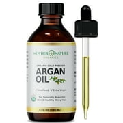 Mother Nature Organics Moroccan Argan Oil 4 oz For Skin, Hair & Nails