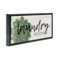 thumbnail image 3 of Stupell Industries Laundry Room Green Succulent Botanical & Floral Painting Black Floater Framed Canvas Art Print Wall Art, 25 x 11, 3 of 9