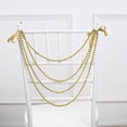thumbnail image 4 of Balsa Circle 16 in Gold Pre-Tied Faux Pearl Garland Chiavari Chair Back Sash Beaded String Party Decorations, 4 of 8