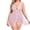 Pink, variant on JSGEK Sexy Babydoll Lingerie Nightgown for Women Criss Cross Lace Up Front Floral Lace Sheer Mesh Mini Dress Intimate Sleepwear Blue XXL