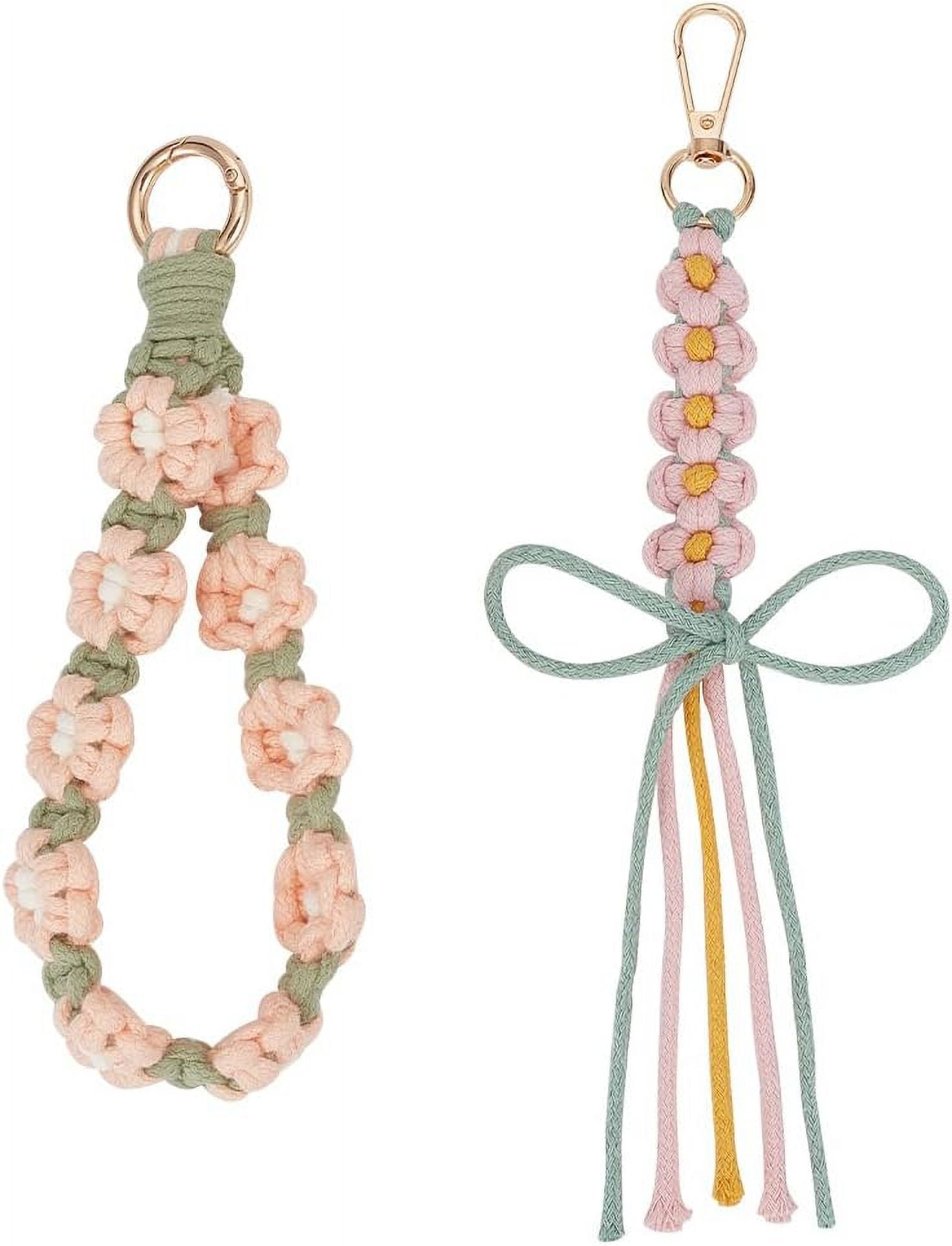 Macrame Wristlet Keychain Bulk Daisy Cord Knotting Kit Boho Macrame Wristlet Keychain Bulk Daisy Cord Knotting Kit Boho