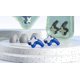 thumbnail image 4 of Tapones de silicona azules para dormir | Tapones de silicona con aislamiento acústico y cancelación de ruido - Tapones dorados, 4 of 5