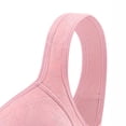 thumbnail image 3 of Bras for Women Front Closure Full Coverage Snap Closing Bra Push Up No Underwire Bras With Support Pink 40, 3 of 4