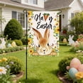 thumbnail image 2 of Happy Easter Garden Flag 12x18 Inch Cross Rbbit Double Sided Burlap Yard Flags Farmhouse Holiday Outdoor Decor (A), 2 of 6