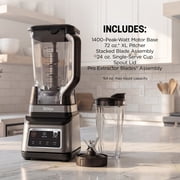 Ninja Professional Plus DUO 72-Oz Blender, Smoothies, Ice Crush, 2 Auto-iQ Preset Programs, 4 Speeds, 1400PW, BN750 Black