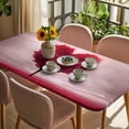 thumbnail image 3 of Valentine's Day Table Cloths for 4 Foot Rectangle Tables, Red Heart Love Trees Romance Spring Patio Waterproof Elastic Fitted Tablecloths, Washable Rectangular Table Cover for Camping, 3 of 8