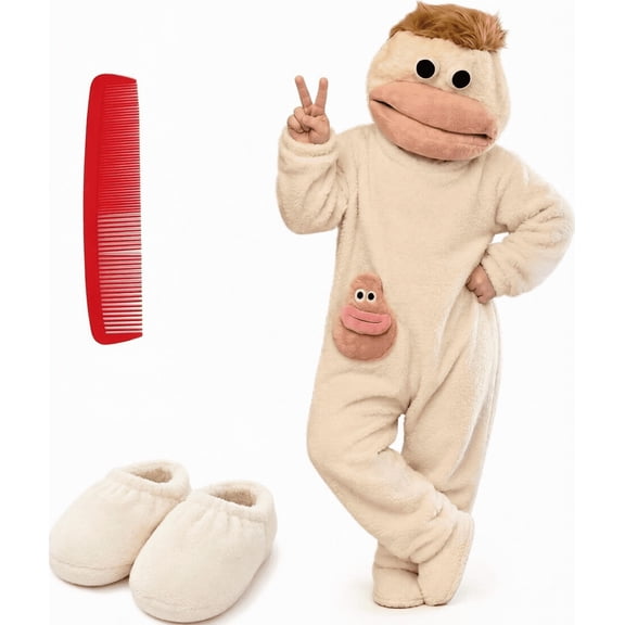 Kintue Snugglegoofs Monster Onesie, Funny Halloween Pajamas for Adults, Ultra Soft Plush Loungewear, Matching Family Outfits for Couples