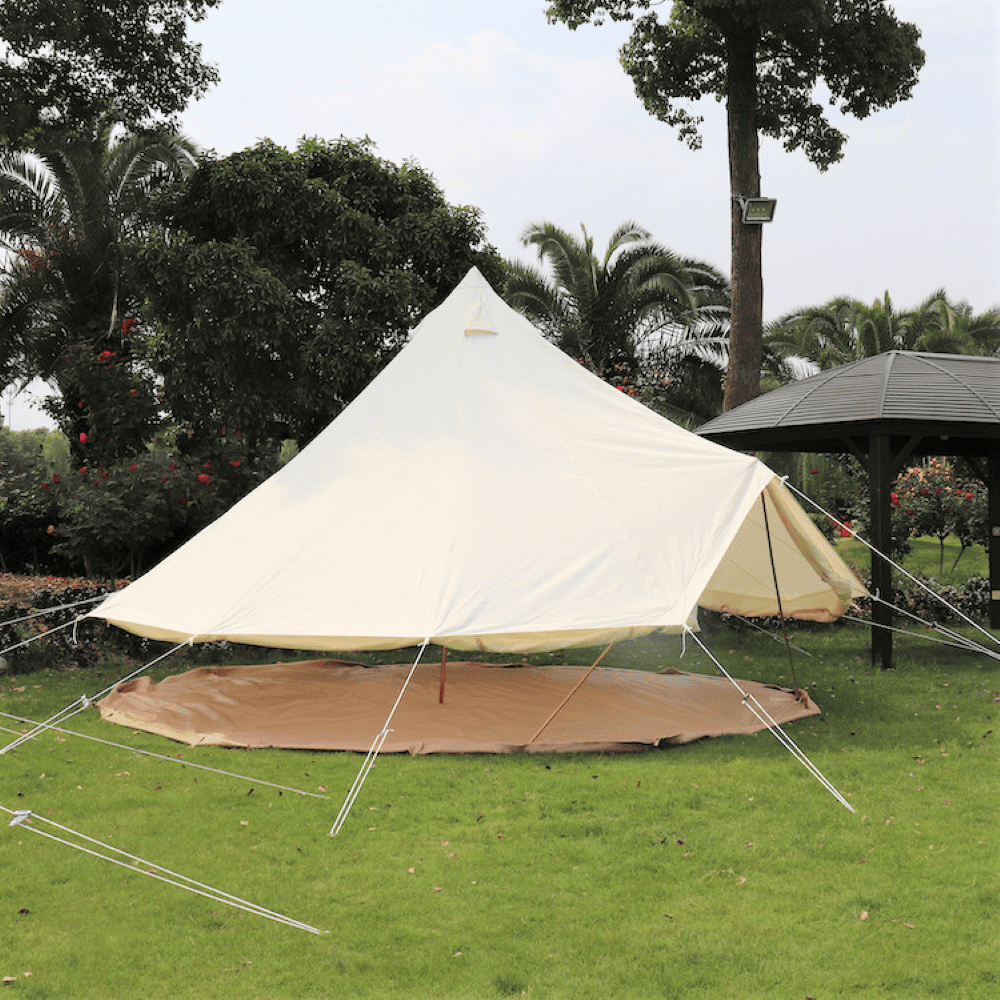 Outdoor Luxury Waterproof 4M/13.1ft Oxford Bell Tent with Outdoor Luxury Waterproof 4M/13.1ft Oxford Bell Tent with