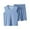 Blue, variant on Povozer Toddler 2 Piece Summer Outfits for Boys Girls Tank Tops with Shorts Pajamas Set(Black,18-24M)