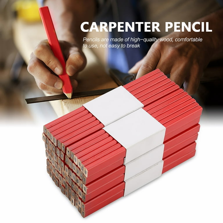 10 Pcs Carpenter Pencils With Rulerblack Lead for DIY
