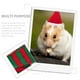 thumbnail image 4 of KAKOWELY 4 juegos de disfraces navideños de animales pequeños, estilo navideño, gorro y bufanda de conejillo de indias., 4 of 5