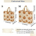 thumbnail image 2 of FORMRS Womens Corduroy Tote Bag Crossbody Shoulder Handbag with Pocket, Halloween Pumpkins Pattern, 2 of 7