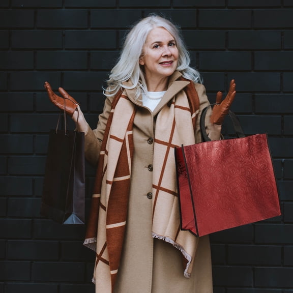 UPOUART Red Reusable Tote Bags 4-Pack Portable Carry Bags for Takeaway Food with Simple and Design