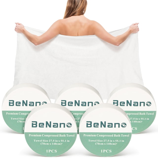 Toalla comprimida Benano Premium de 55,1 x 27,5 pulgadas, 100% de base biológica del USDA