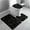 Black, variant on Marble Bathroom Rugs and Mats Set 3 Piece Nonslip Pink Bathroom Mats Soft Washable Bath Mat