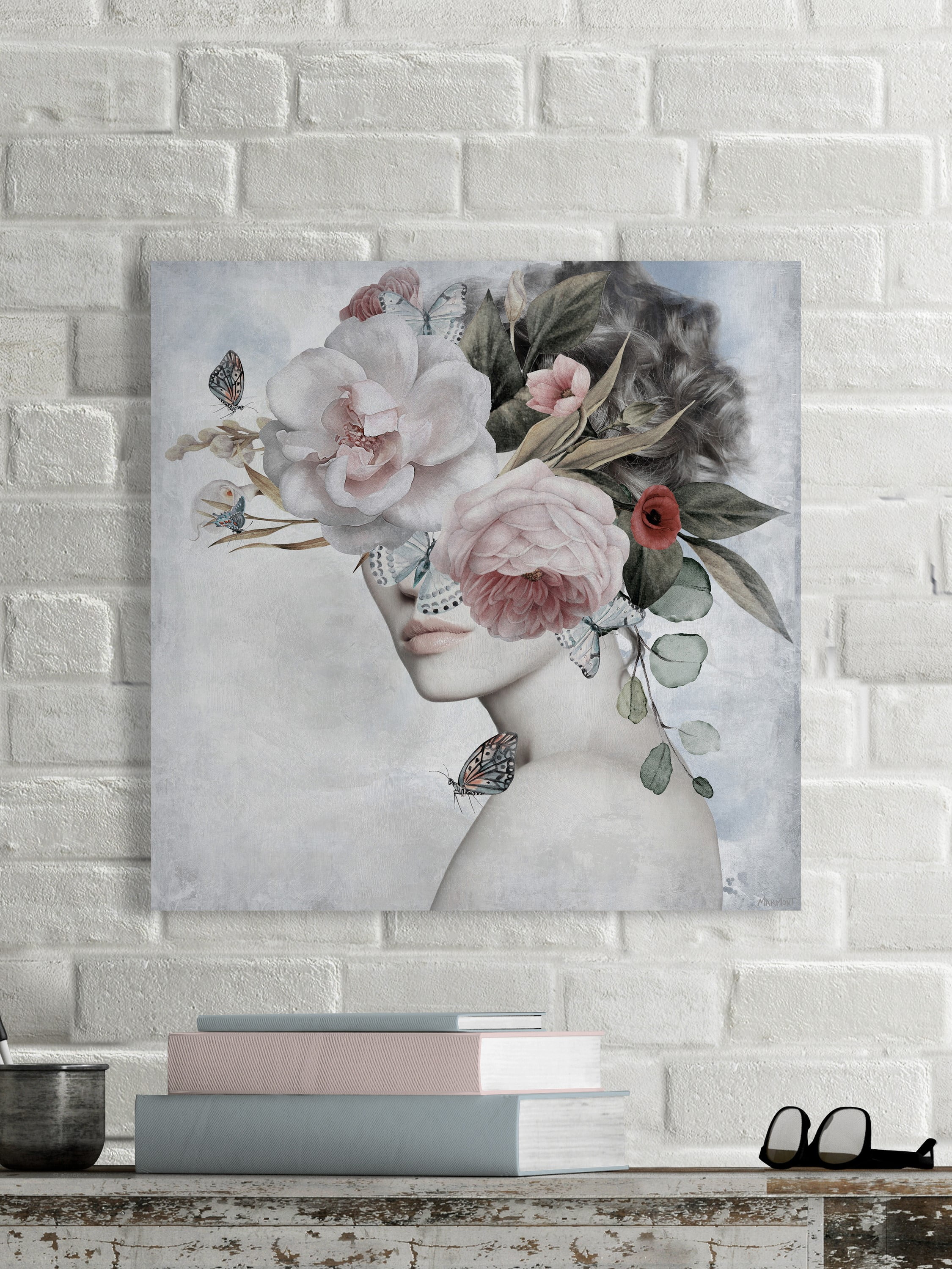 Marmont Hill Dreamy Flower Crown Canvas Wall Art, 48" x 48"
