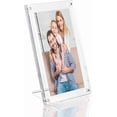thumbnail image 4 of M&T Displays Clear Acrylic L Photo Frame, 4x6 inch Picture Sign Holder, Portrait, Landscape Desktop Stand (24-Pack), 4 of 9
