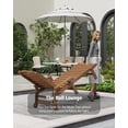 thumbnail image 4 of BACKYARD BEAUTIFUL Outdoor Chaise Lounge , HDPE Pool Lounger with Adjustable Reclining Backrest for Poolside, Backyard & Sunbathing, Brown, 4 of 8