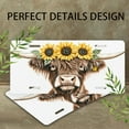 thumbnail image 4 of Cow with Sunflower Crown Front License Plate,Metal License Plate,Funny Standard Plates Personalized Novelty Decorative For Men/Women/Boys/Girls Car 6×12 Inch, 4 of 7