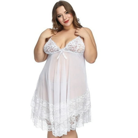 YCNYCHCHY M~6XL Sexy Dress Lace Sleep Wear Night Gown Lingerie Ladies Spaghetti Strap Sleepwear womens clothing erotic sling