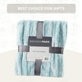 thumbnail image 5 of Madison Park Blue Throw Blanket, Cozy Soft Throw for Bed, Sofa, Couch, Long Faux Fur Blanket for All Seasons, Christmas Gifts for Women, Men, 50x60", 5 of 6