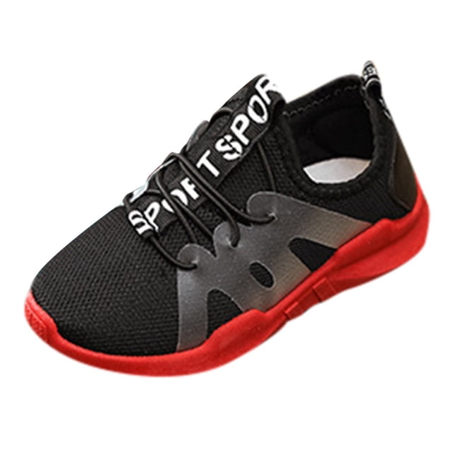 KIHOUT Espadrilles Enfants Garçons Filles Lettre Sport Course Style Maille Chaussures Décontractées