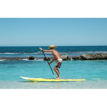 LAMINATED POSTER Summer Ocean Standup Paddle Boarding Sup Paddle Poster Print 24 x